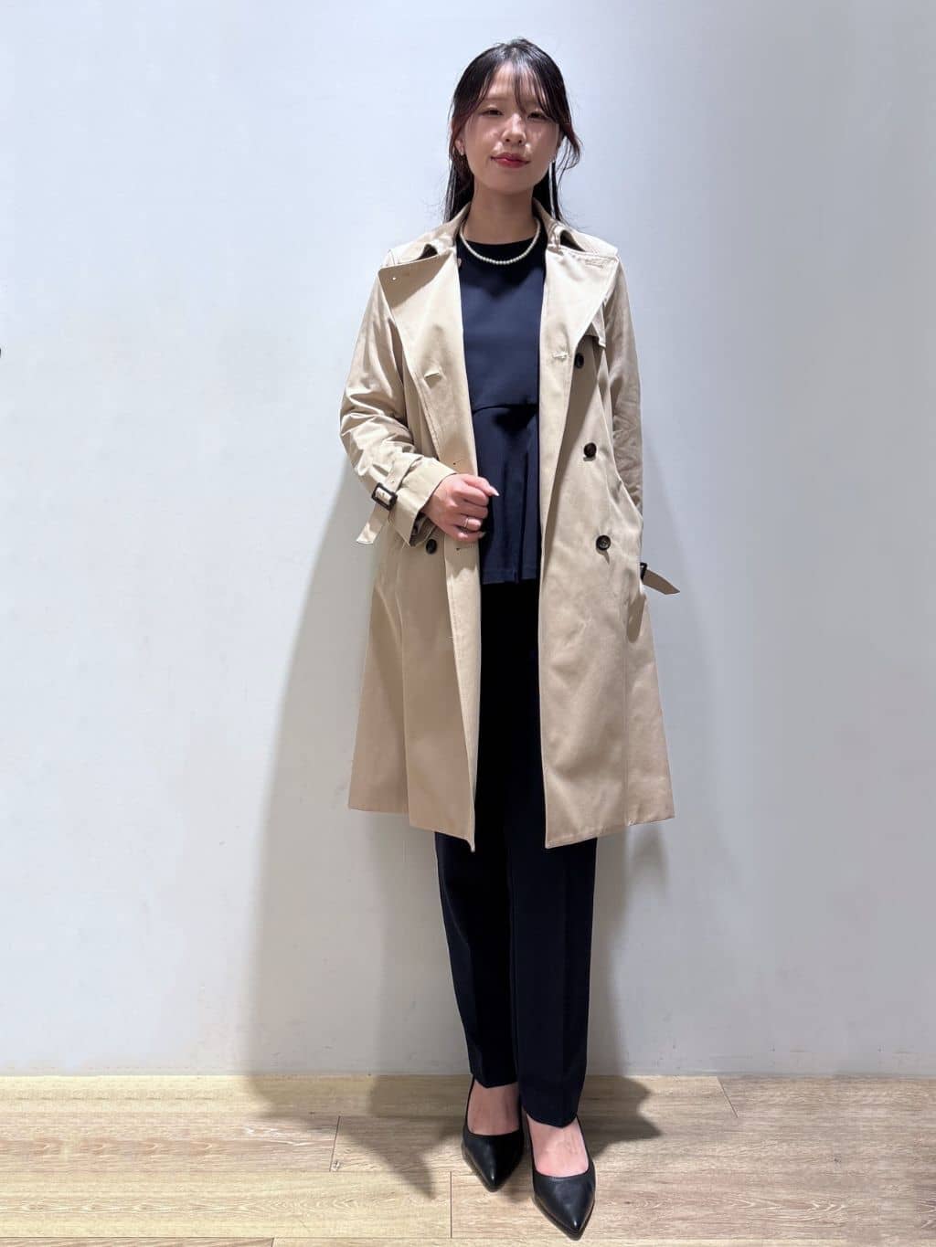 Mimさんの「index｜《通勤・セレモニー／セットアップ対応》テーパードパンツ／ダブルクロス【洗濯機洗い可】」を使ったコーディネート
