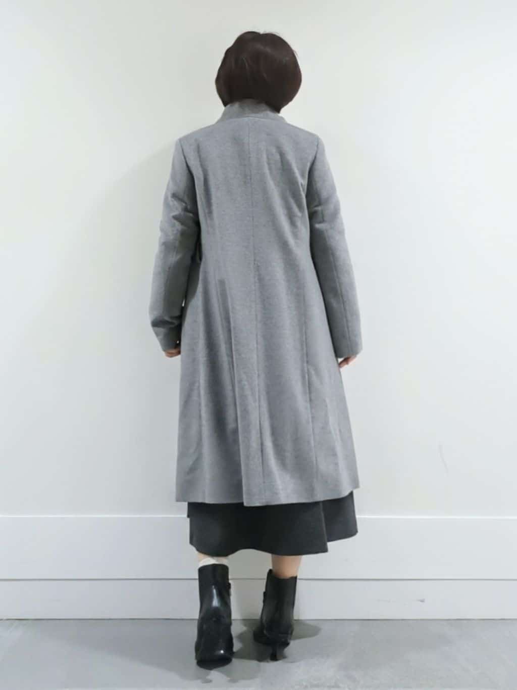 ミズタさんの「UNTITLED｜【日本製／2WAY衿】スタンドカラー ロングコート」を使ったコーディネート