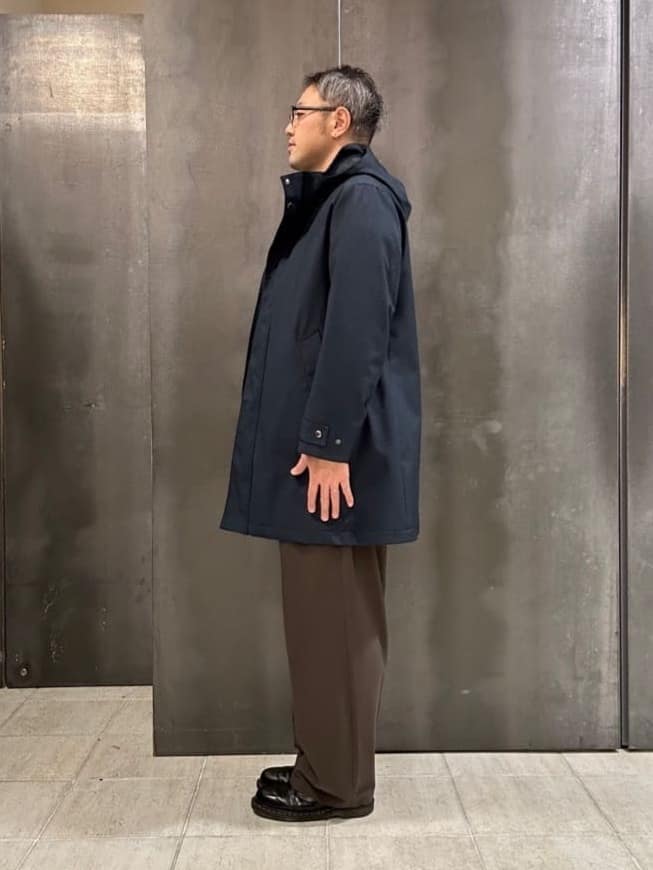 coheyさんの「TAKEO KIKUCHI｜【3WAY】ハウンズトゥース ダウンライナー コート」を使ったコーディネート