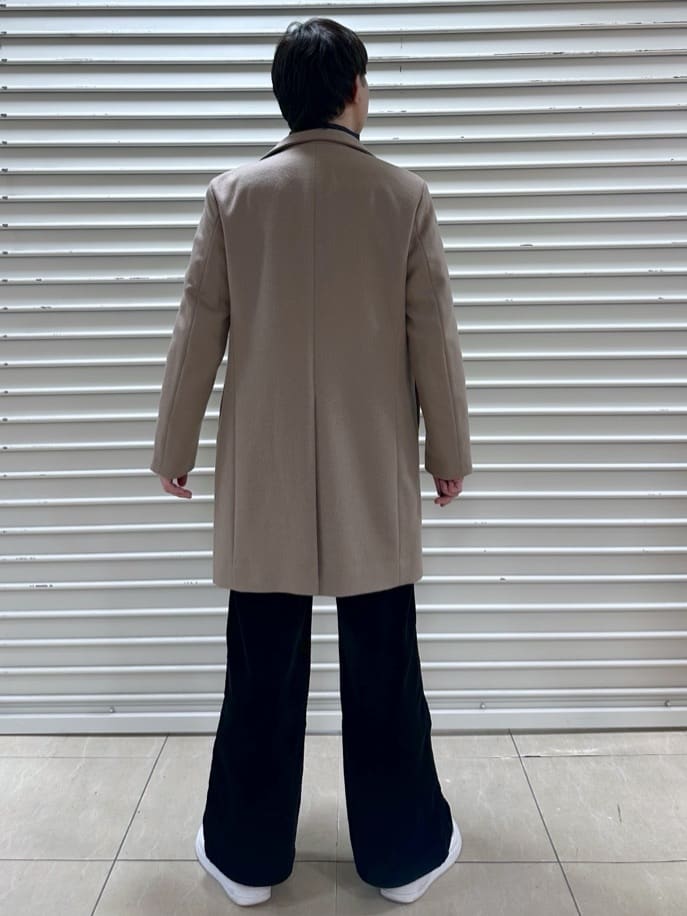 イッシーさんの「TAKEO KIKUCHI｜【ウールカシミヤブレンド】ビーバー調 スタンドカラー コート」を使ったコーディネート