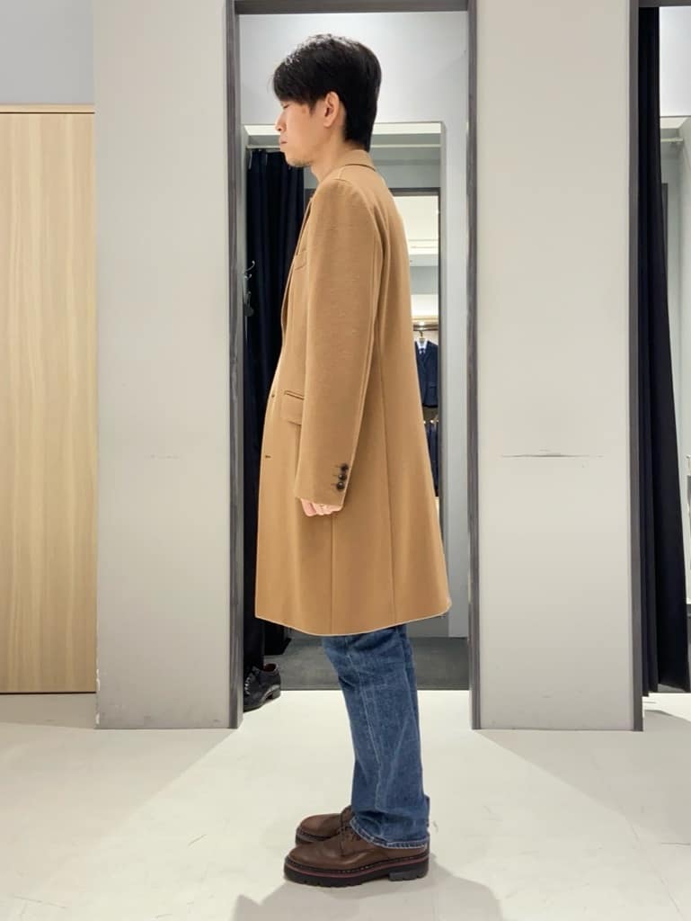 わいずみさんの「TAKEO KIKUCHI｜ウールカシミヤブレンド チェスターコート」を使ったコーディネート