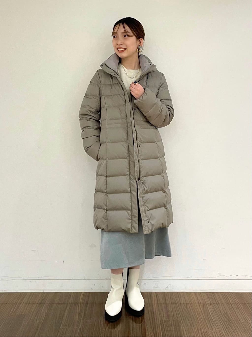 ねねさんの「INDIVI｜◆ランダム淡水パール2連ネックレス」を使ったコーディネート
