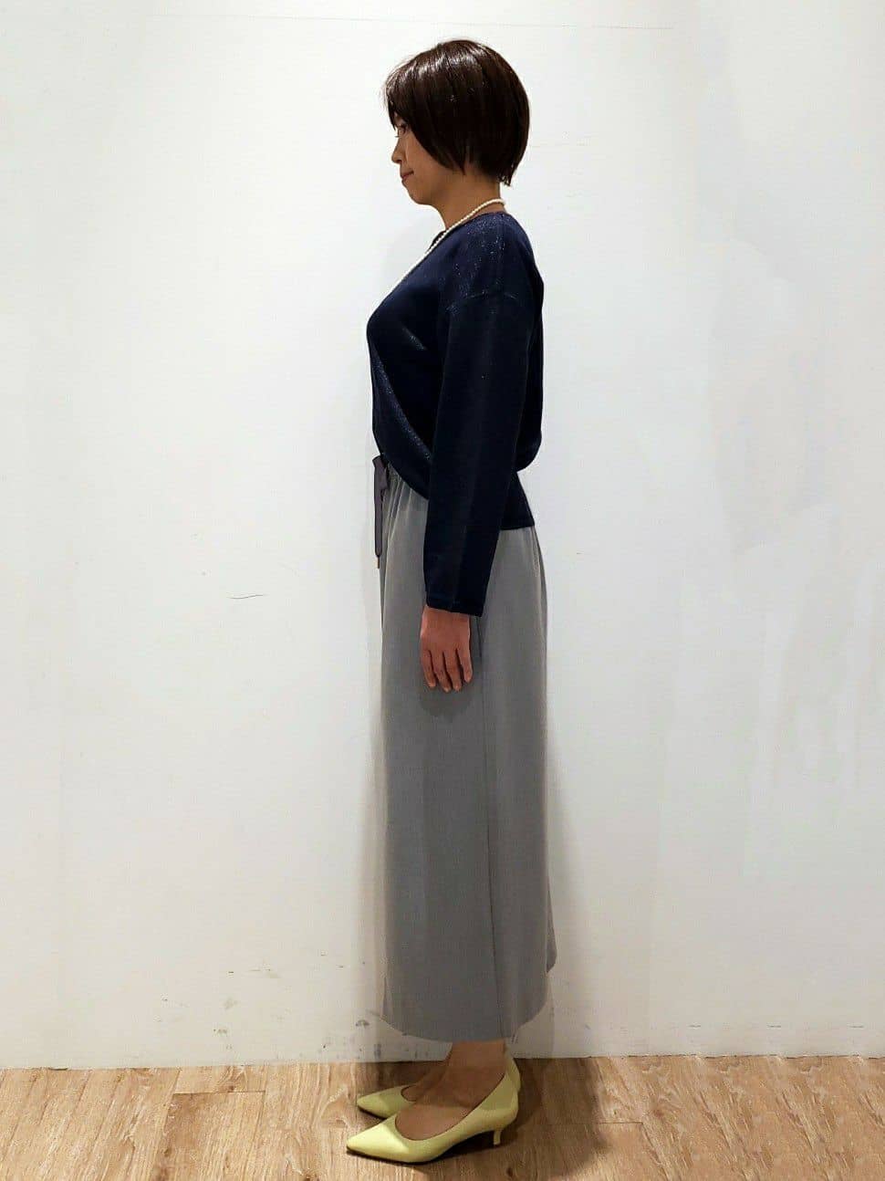 SHIMAKOさんの「OPAQUE.CLIP｜◆ラメシアーラインニット【洗濯機洗い可】」を使ったコーディネート