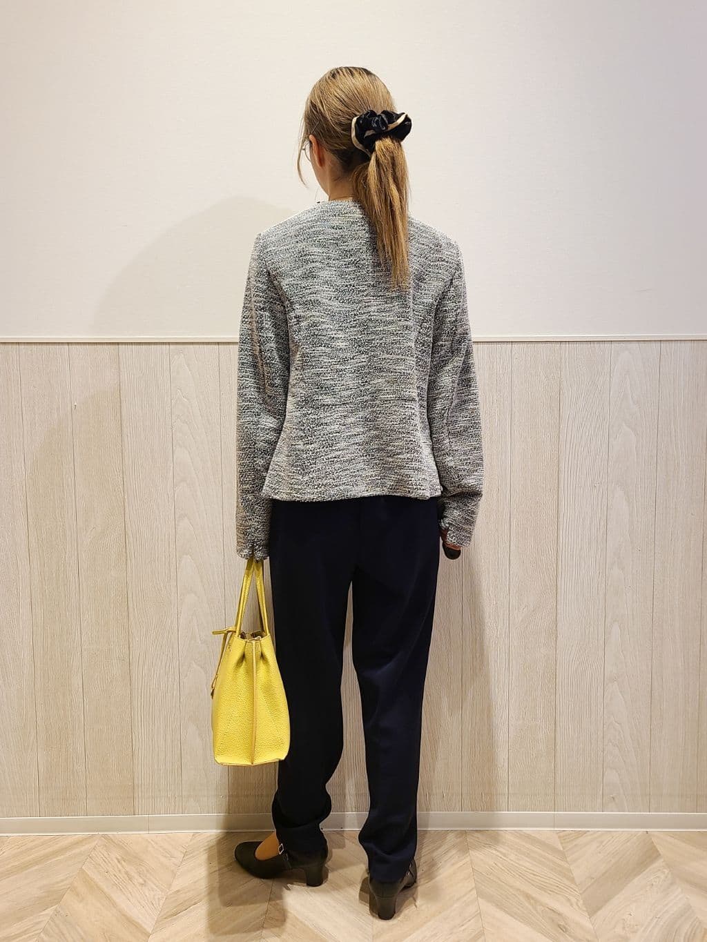 Suzuさんの「SHOO･LA･RUE｜◆【S-3L】セレモニーからデイリーにも 軽くて柔らかくて着心地の良い カットツイードジャケット」を使ったコーディネート