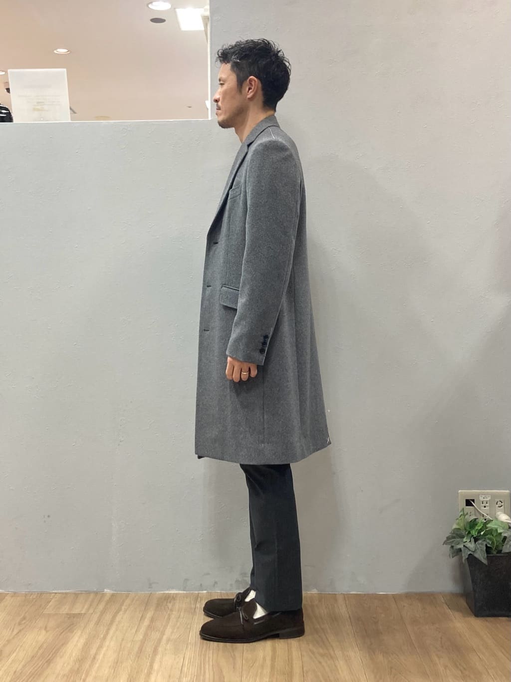 シュンさんの「TAKEO KIKUCHI｜ウールカシミヤブレンド チェスターコート」を使ったコーディネート
