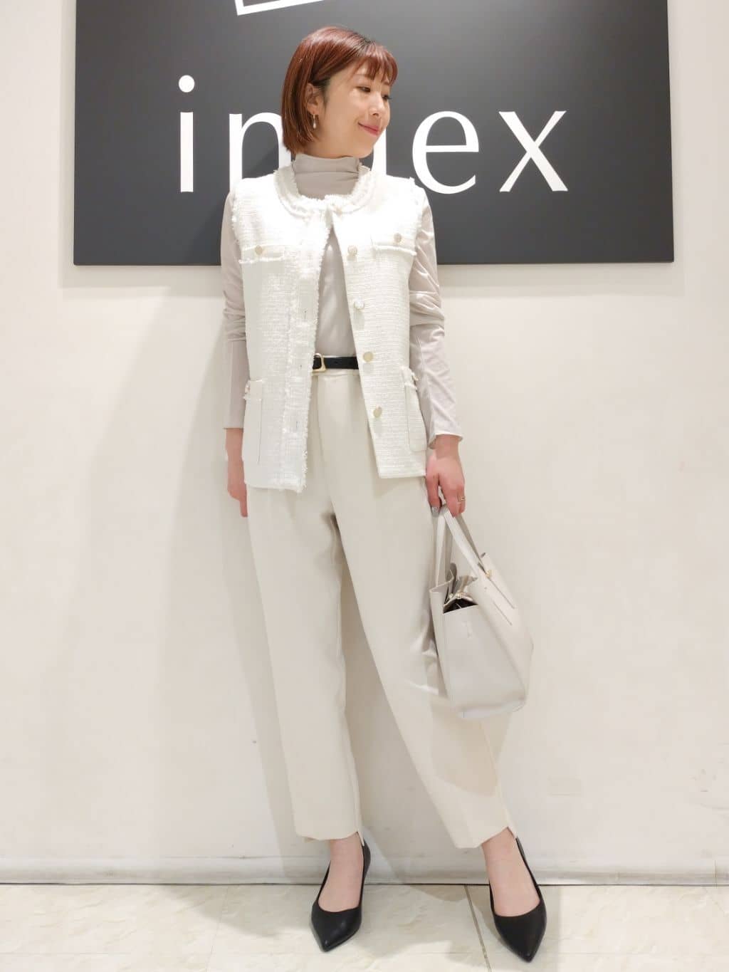 n.さんの「index｜◆シアーメロウハイネックトップス【洗濯機洗い可】」を使ったコーディネート
