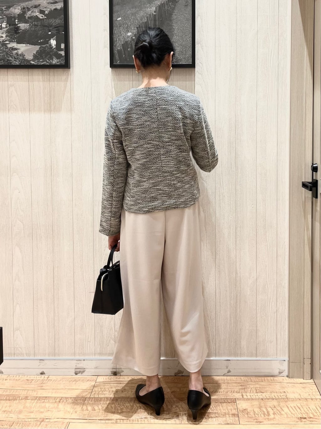 youさんの「SHOO･LA･RUE｜◆【S-3L】セレモニーからデイリーにも 軽くて柔らかくて着心地の良い カットツイードジャケット」を使ったコーディネート