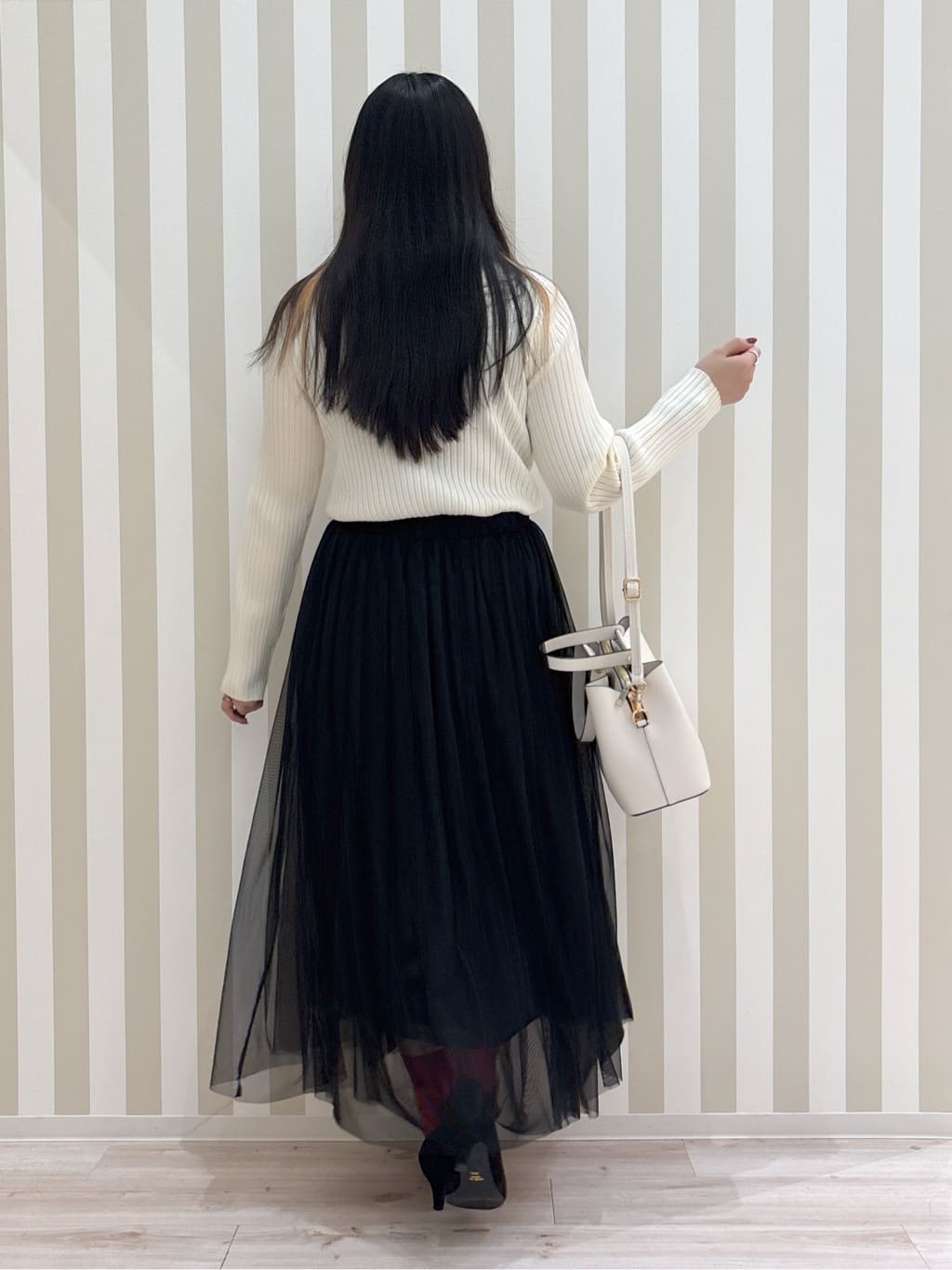 まろんさんの「SHOO･LA･RUE｜◆【セレモニーからデイリーまで】女性らしさあふれる チュールスカート」を使ったコーディネート