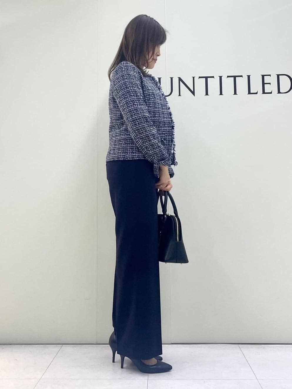 Sakaiさんの「UNTITLED｜◆【入卒/セレモニー/通勤】ラメツイード ノーカラージャケット」を使ったコーディネート