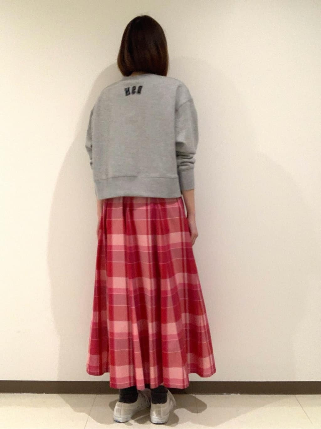 Yukaさんの「Dessin｜◆【ウエストゴム・4サイズ展開】映えチェック柄スカート（XS～L）」を使ったコーディネート