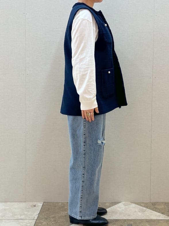 chiakiさんの「OPAQUE.CLIP｜◆刺繍ロゴトップス【洗濯機洗い可】」を使ったコーディネート
