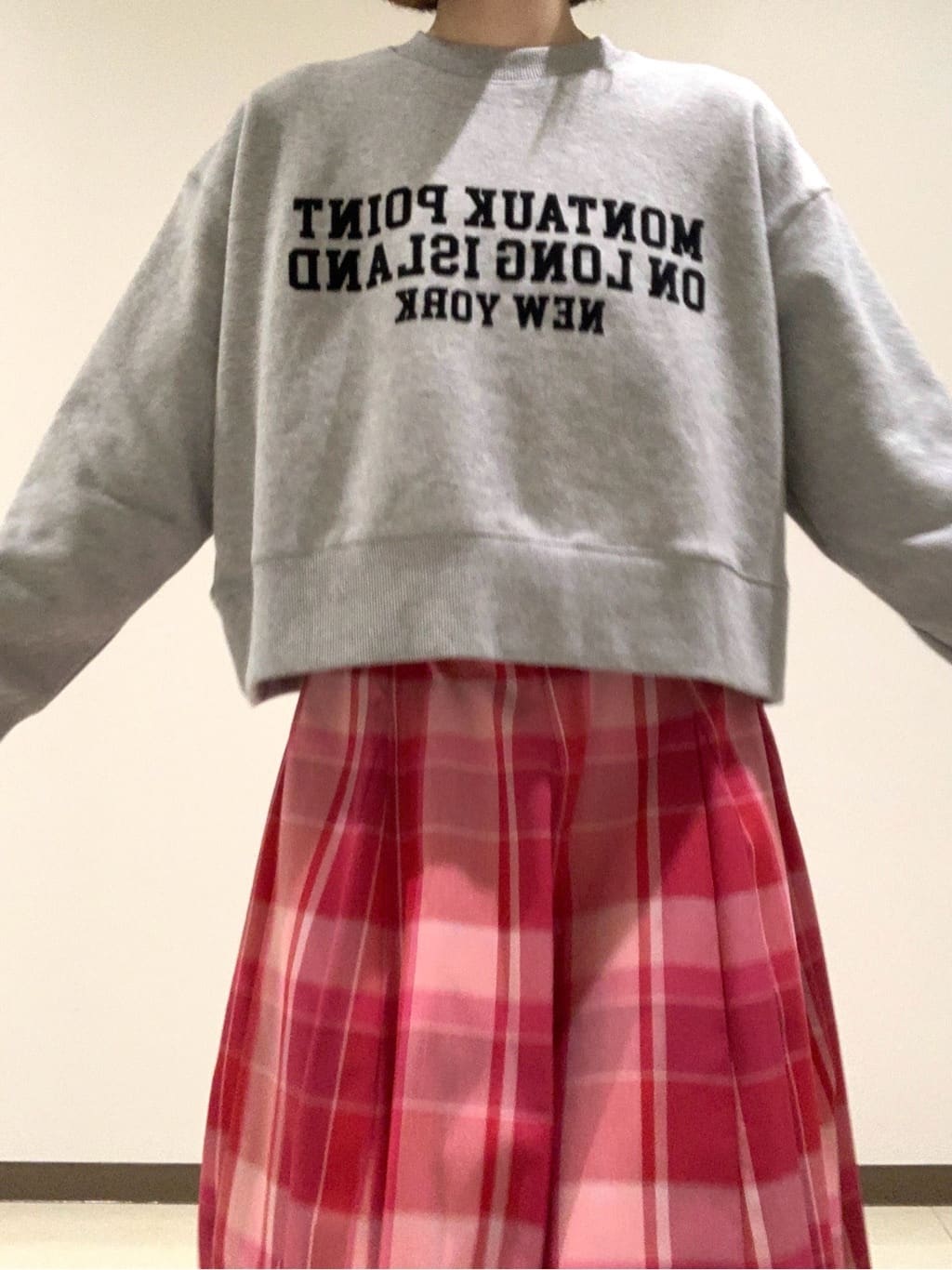 Yukaさんの「Dessin｜◆【ウエストゴム・4サイズ展開】映えチェック柄スカート（XS～L）」を使ったコーディネート