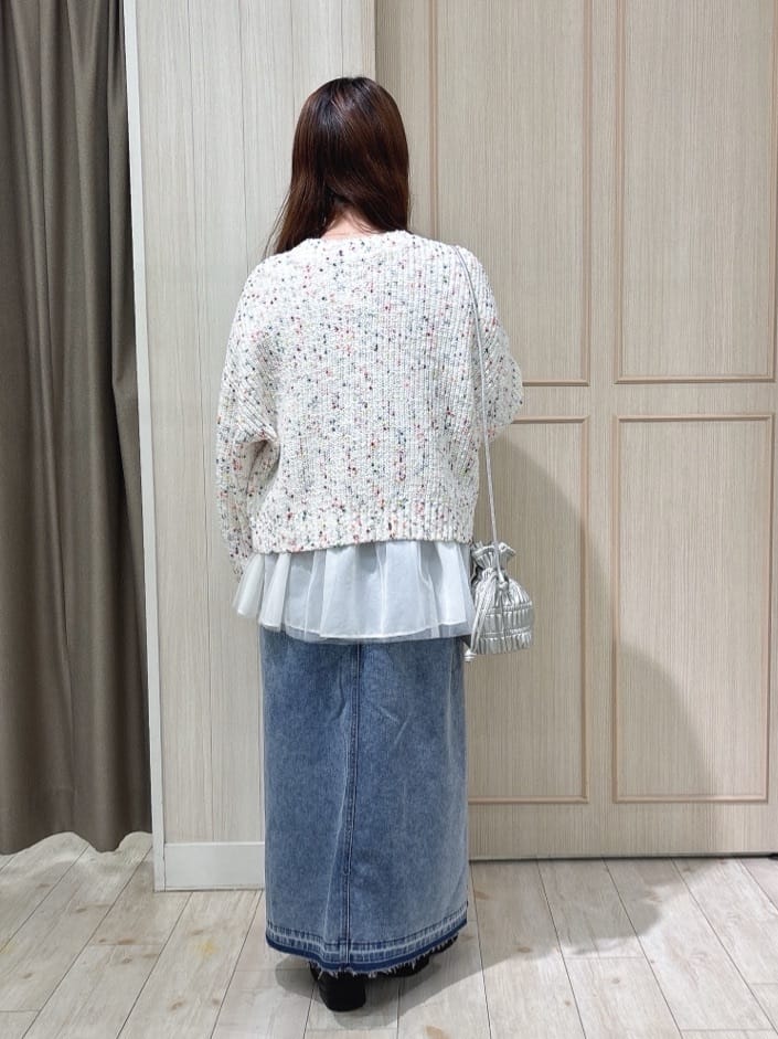 AMI55さんの「SHOO･LA･RUE｜◆プリーツ巾着ショルダーバッグ」を使ったコーディネート