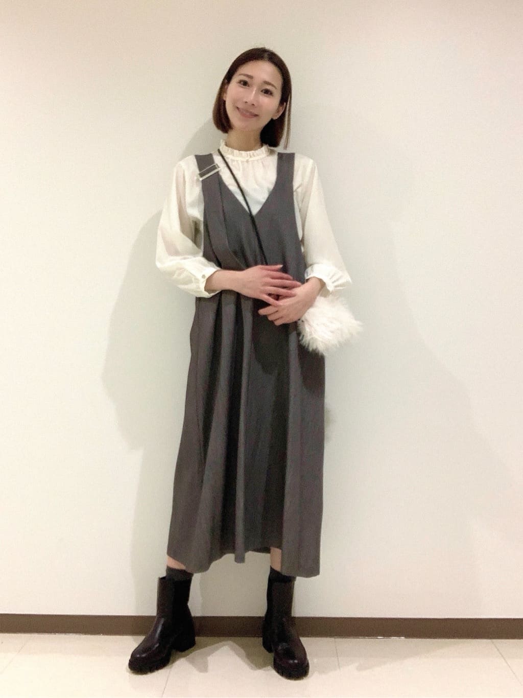 Yukaさんの「Dessin｜◆【入卒/セレモニー/洗える】フリルネックブラウス」を使ったコーディネート