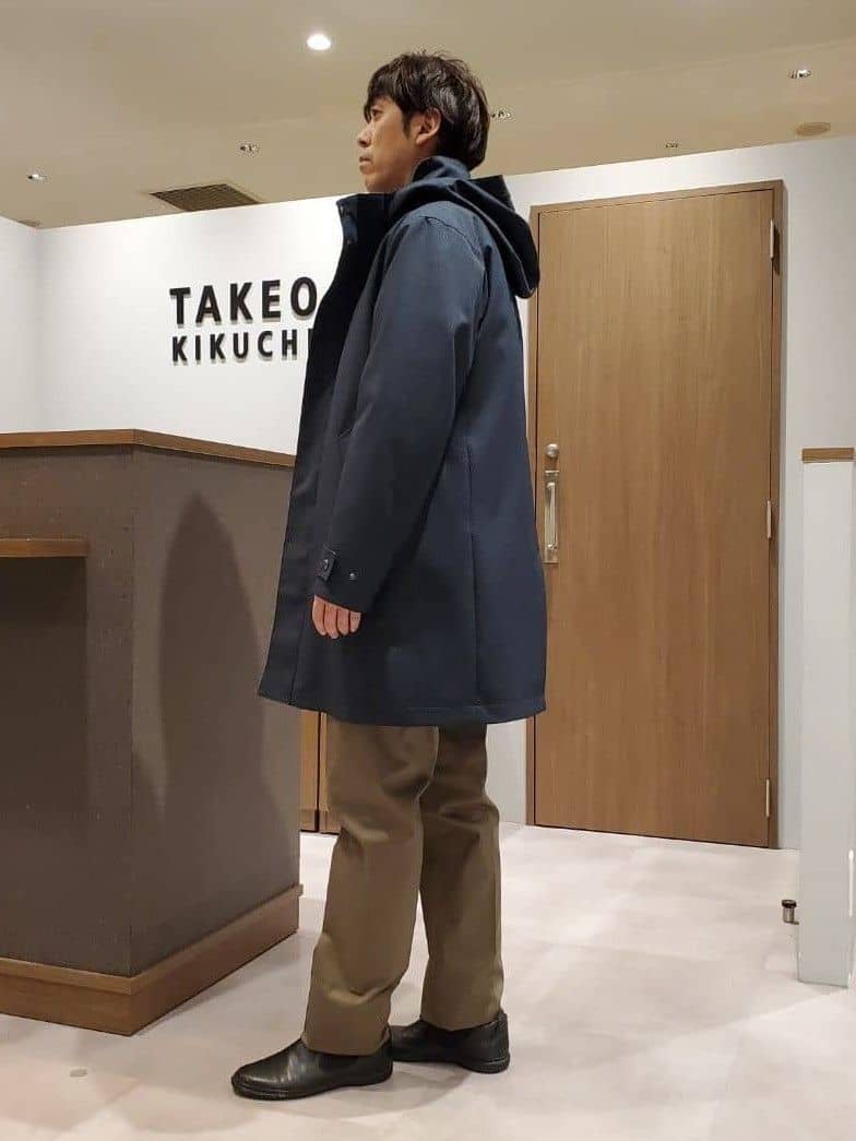 ishidaさんの「TAKEO KIKUCHI｜【3WAY】ハウンズトゥース ダウンライナー コート」を使ったコーディネート