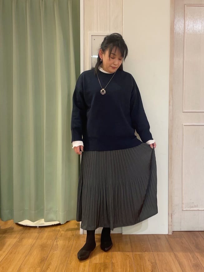 ke-yさんの「SHOO･LA･RUE｜◆【S-LL/洗える】スウェットライク オーバーサイズニット」を使ったコーディネート