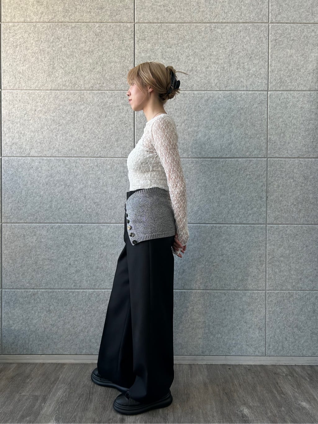 honoka Aさんの「CODE A｜【Re】stretch lace tops」を使ったコーディネート
