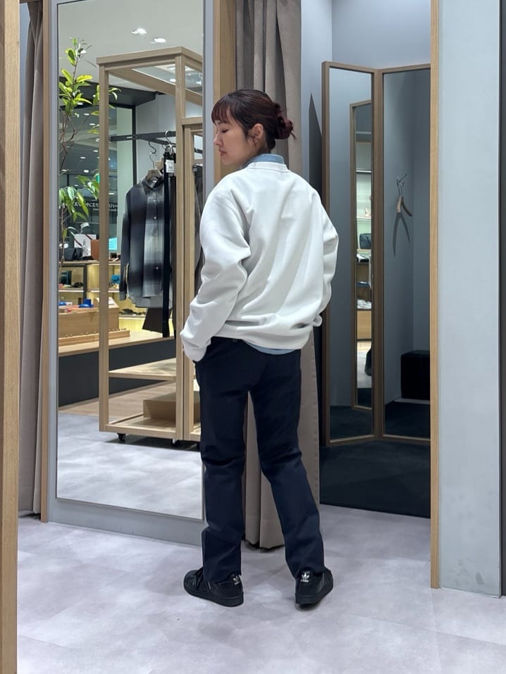よぴさんの「TAKEO KIKUCHI｜【全7サイズ&times;8色展開！】トップマルチヘリンボン パンツ」を使ったコーディネート