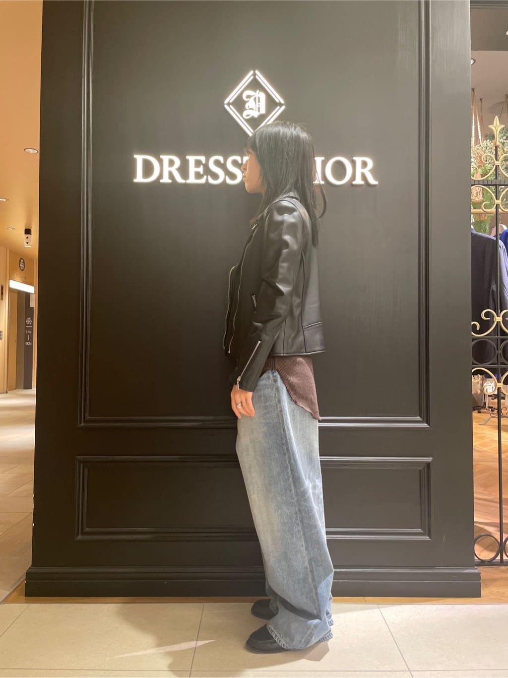 Karinさんの「DRESSTERIOR｜◆【本革】ラムレザーライダースジャケット」を使ったコーディネート