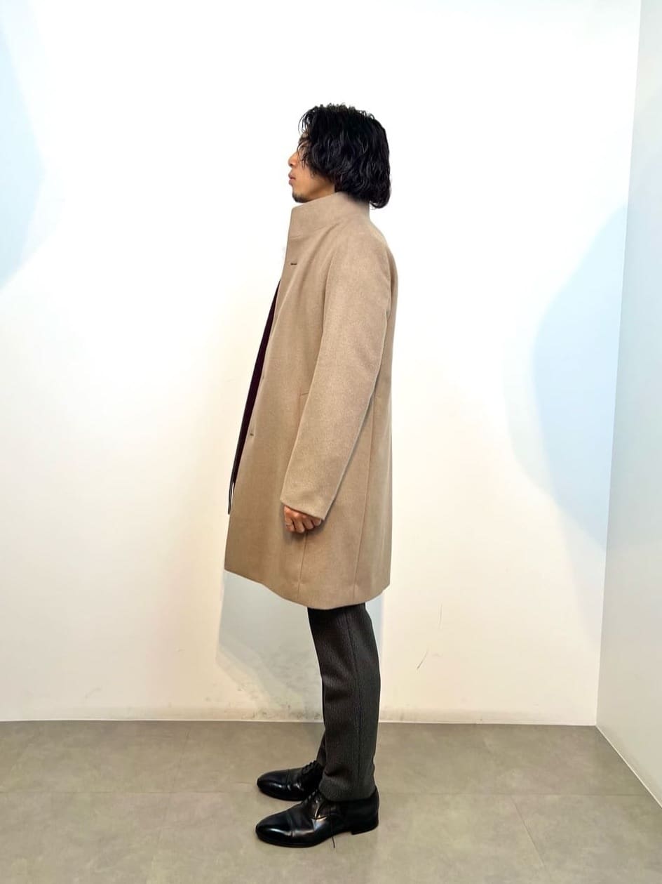 SHOOさんの「TAKEO KIKUCHI｜【ウールカシミヤブレンド】ビーバー調 スタンドカラー コート」を使ったコーディネート