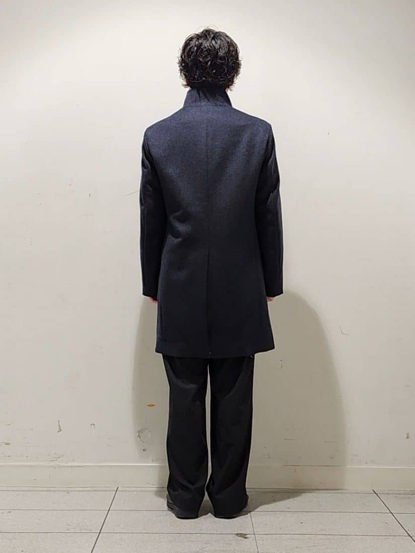 Maedaさんの「TAKEO KIKUCHI｜【ウールカシミヤブレンド】ビーバー調 スタンドカラー コート」を使ったコーディネート