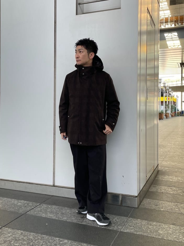 加藤裕樹さんの「TAKEO KIKUCHI｜【3WAY】ジャカード グレンチェック ダウンライナー ブルゾン」を使ったコーディネート