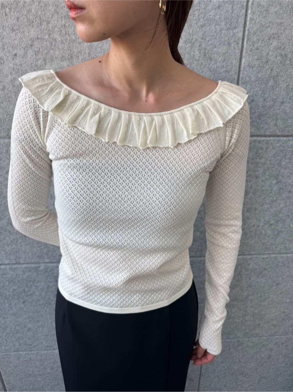 designer yukaさんの「CODE A｜slit jersey skirt」を使ったコーディネート
