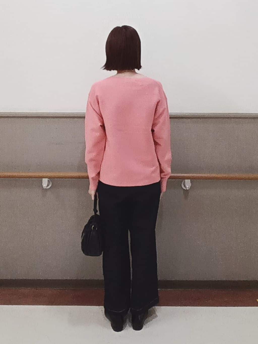 hamさんさんの「THE SHOP TK｜◆【毛玉になりにくい/蓄熱性】春色_美人ガーターニット/洗える/体形カバー」を使ったコーディネート