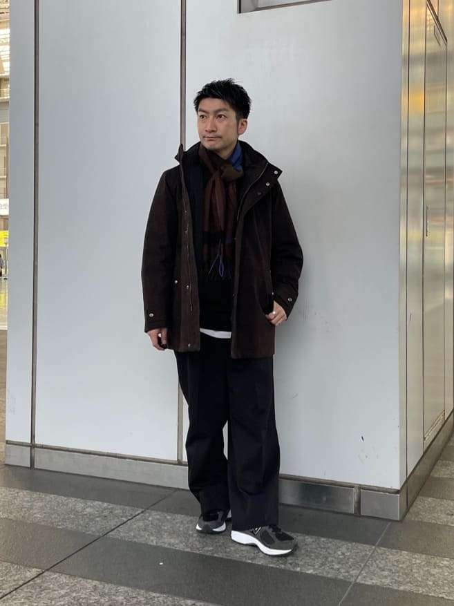 加藤裕樹さんの「TAKEO KIKUCHI｜【3WAY】ジャカード グレンチェック ダウンライナー ブルゾン」を使ったコーディネート