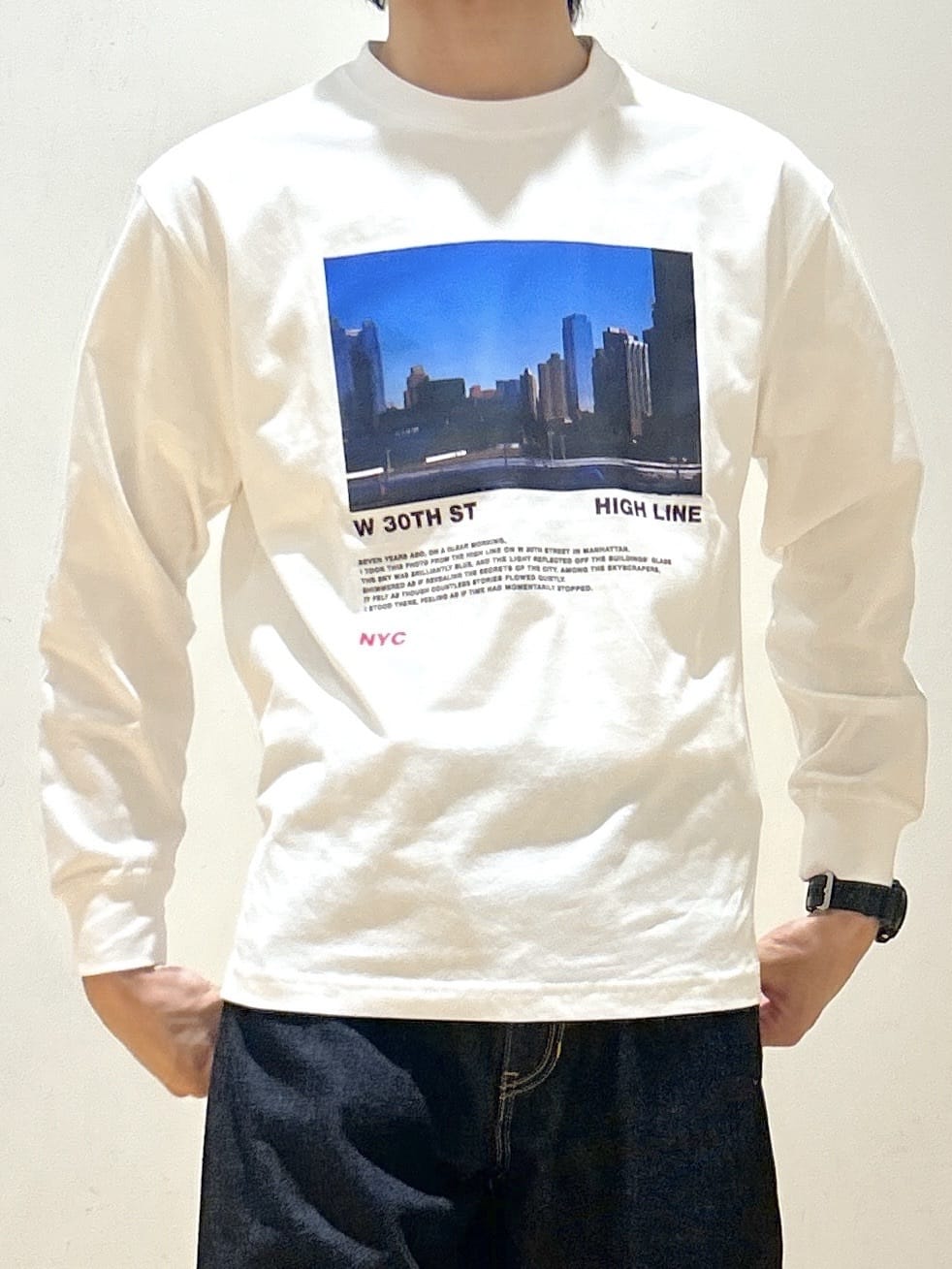 KAZUKIさんの「Dessin｜◆【ユニセックス・洗える】フォトプリントロングスリーブTシャツ」を使ったコーディネート