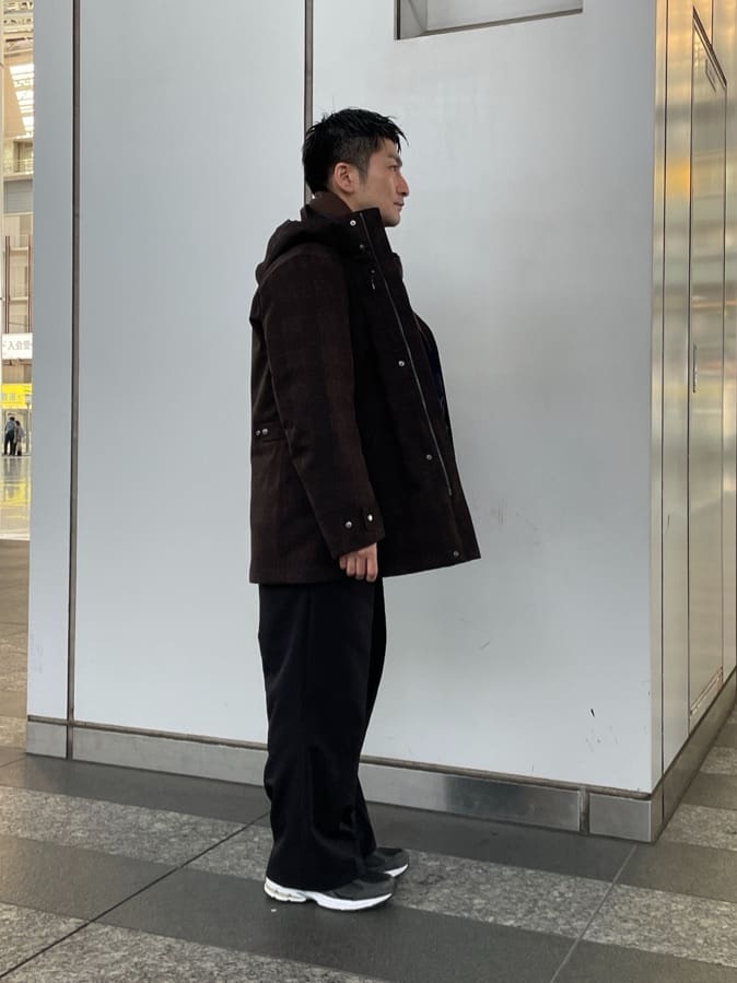 加藤裕樹さんの「TAKEO KIKUCHI｜【3WAY】ジャカード グレンチェック ダウンライナー ブルゾン」を使ったコーディネート