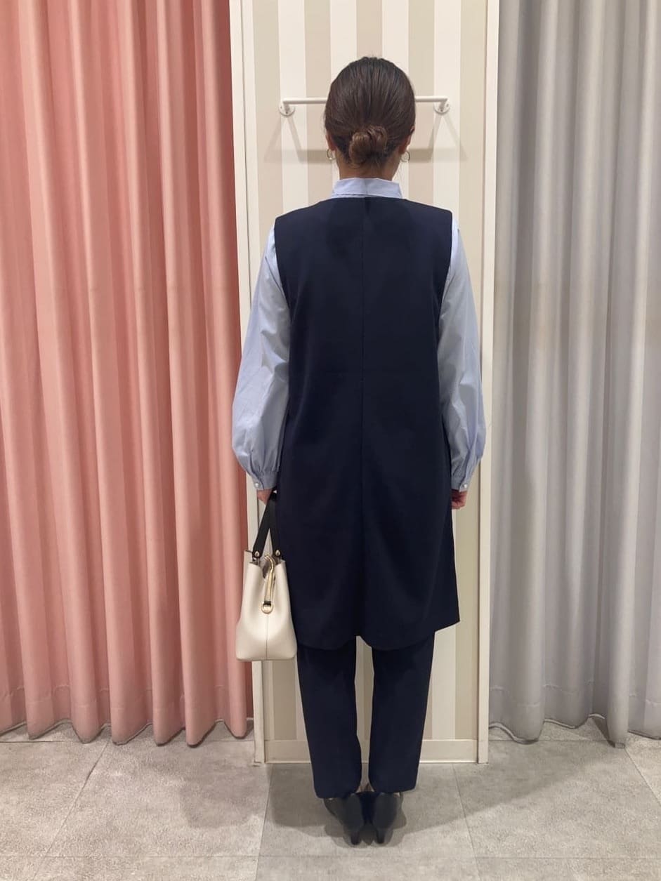 𝐂𝐡𝐢𝐢 &hearts;(ちー)さんの「SHOO･LA･RUE｜◆【洗える/S-3L/セットアップ可】セレモニーや通勤にも カットジョーゼット ジレ」を使ったコーディネート