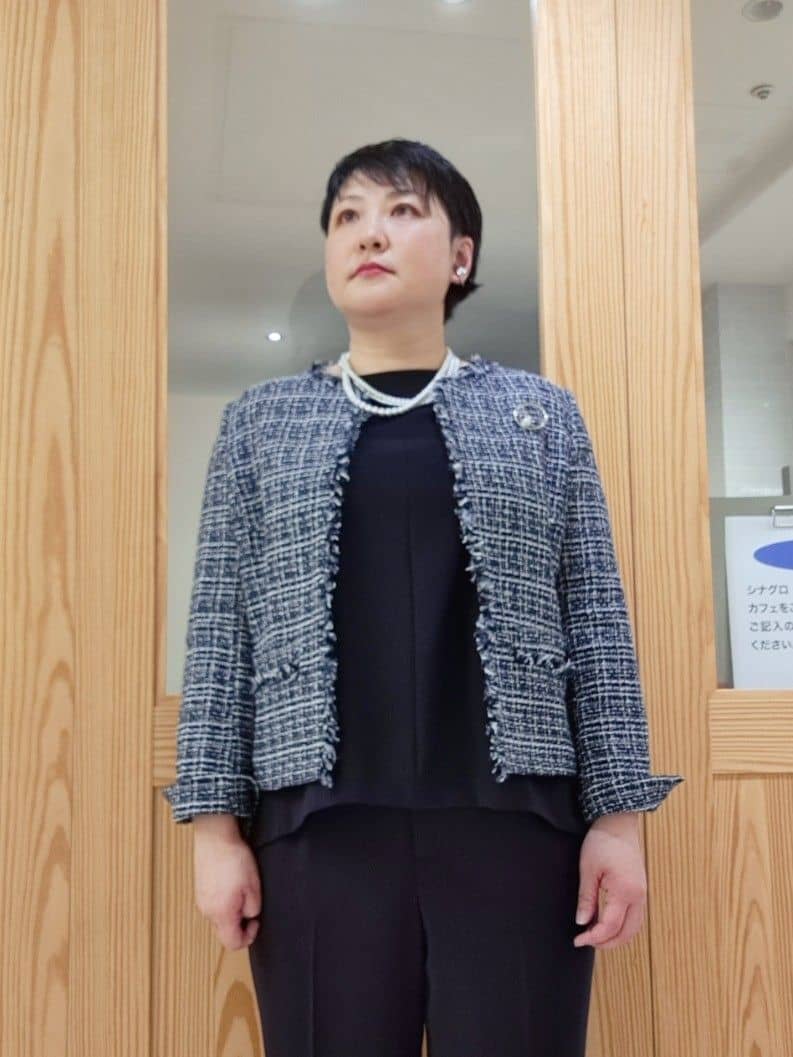 ますこさんの「UNTITLED｜◆【入卒/セレモニー/通勤】ラメツイード ノーカラージャケット」を使ったコーディネート