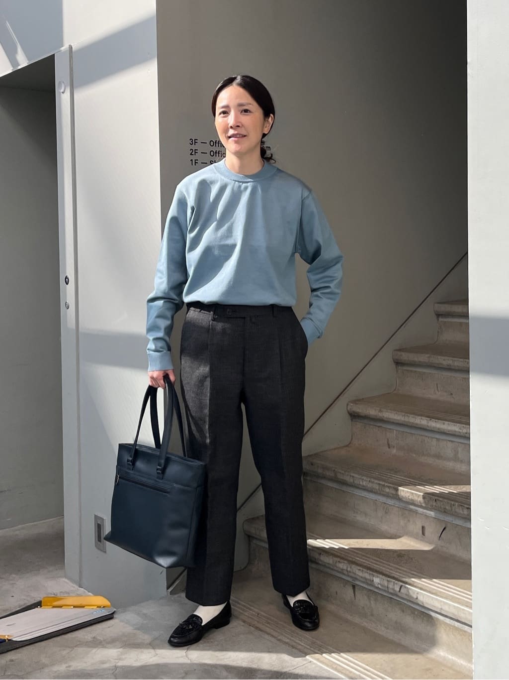 神野（jinno）さんの「TAKEO KIKUCHI｜【撥水】ライトウェイト トートバッグ」を使ったコーディネート