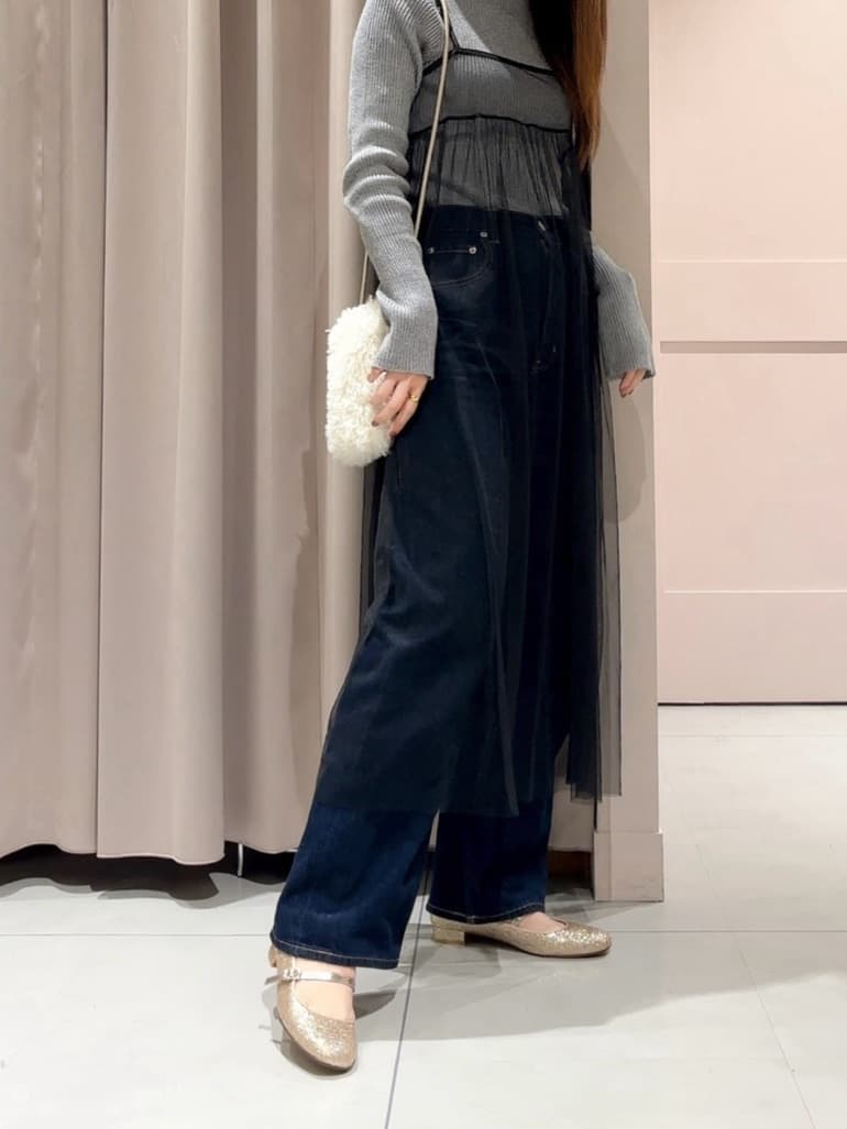 RINAさんの「ESPERANZA｜ローヒールストラップフラットシューズ」を使ったコーディネート