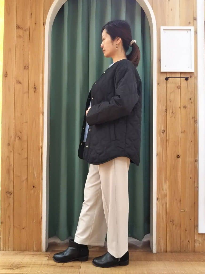 ショーコラさんの「SHOO･LA･RUE｜◆【S-LL/撥水】さっと羽織れる 大人が着たい キルトジャケット」を使ったコーディネート