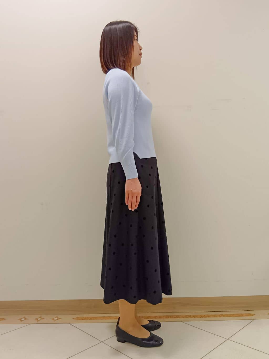 tomoさんの「Reflect｜◆ドットプリントフレアスカート」を使ったコーディネート