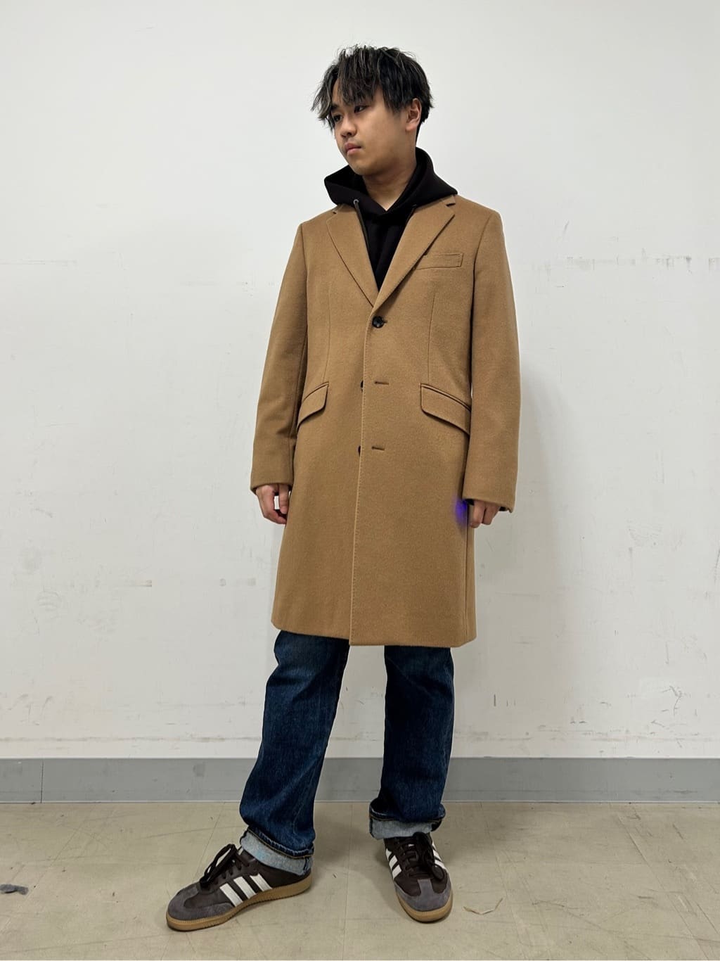 Hiroさんの「TAKEO KIKUCHI｜ウールカシミヤブレンド チェスターコート」を使ったコーディネート