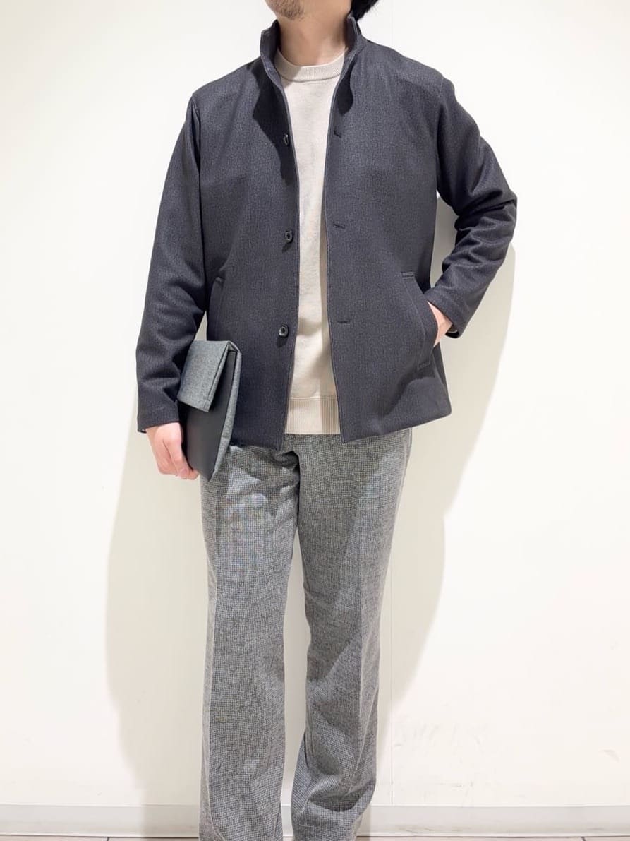 及川さんの「TAKEO KIKUCHI｜【DOWN FABRIC】ダウンファブリック スタンドカラーブルゾン」を使ったコーディネート