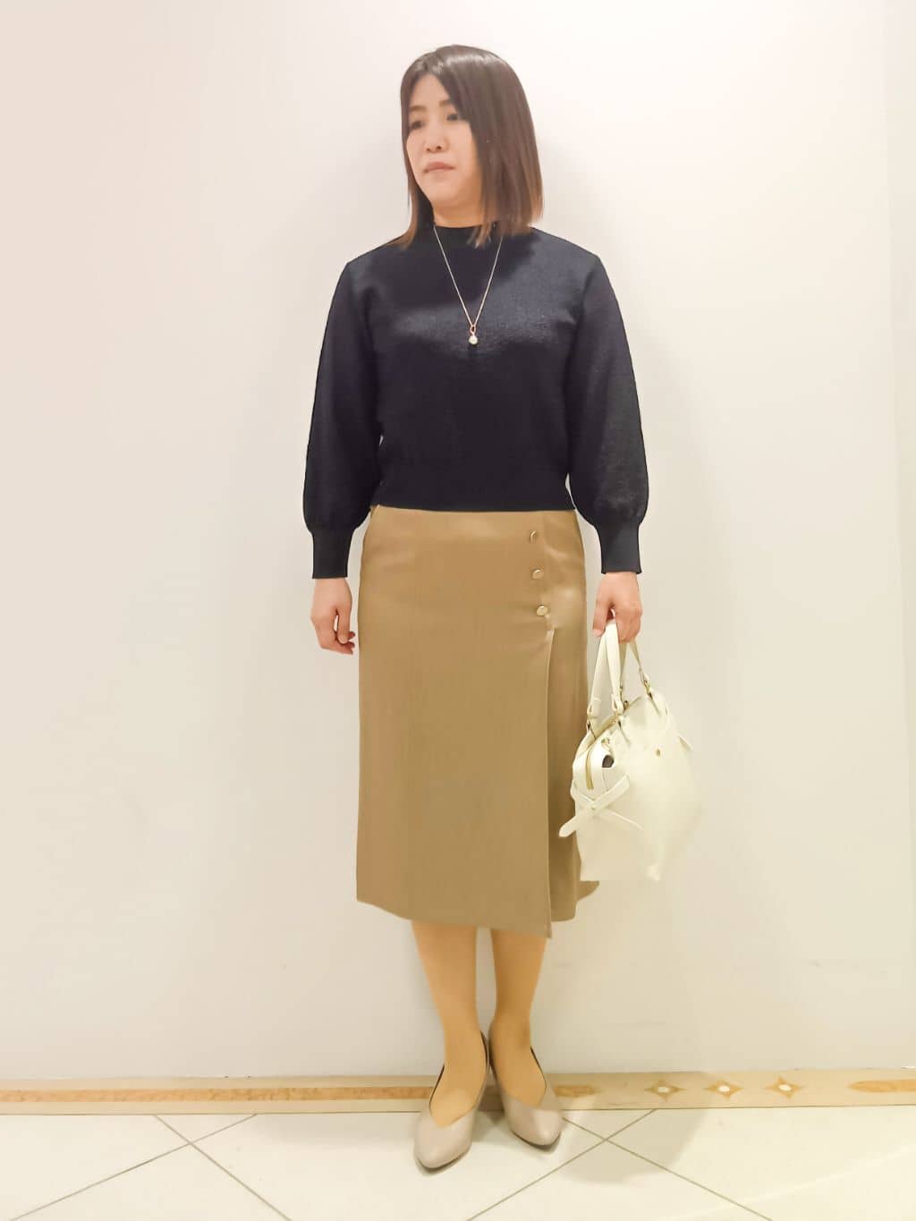 tomoさんの「Reflect｜◆プチハイネックジャカードニット」を使ったコーディネート