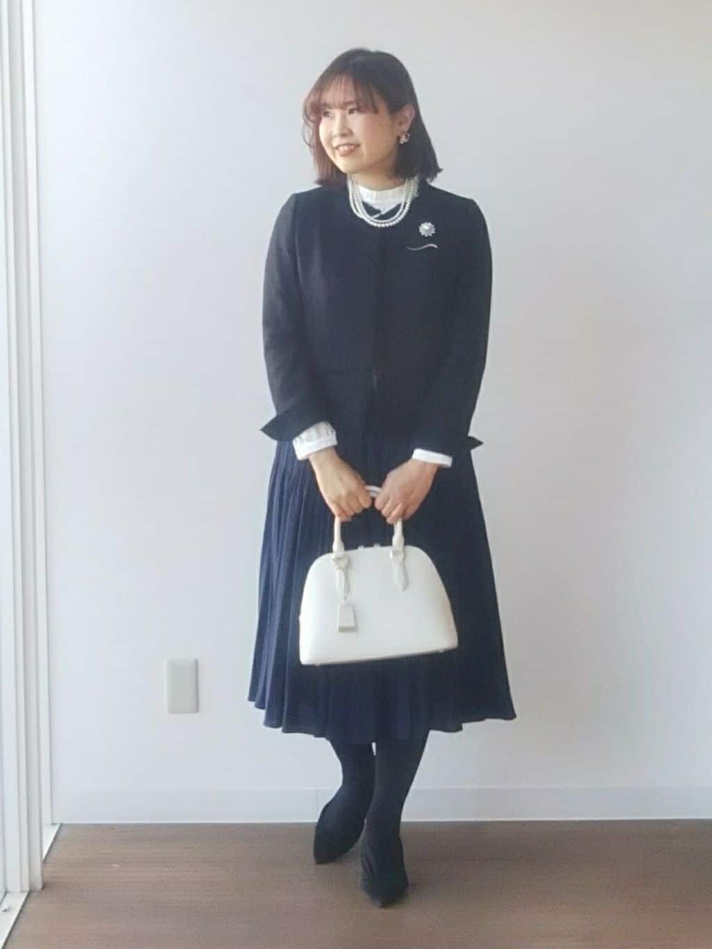 なみきさんの「UNTITLED｜◆【入卒/セレモニー/通勤】ラメツイード ノーカラージャケット」を使ったコーディネート