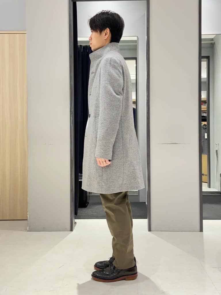 わいずみさんの「TAKEO KIKUCHI｜【ウールカシミヤブレンド】ビーバー調 スタンドカラー コート」を使ったコーディネート