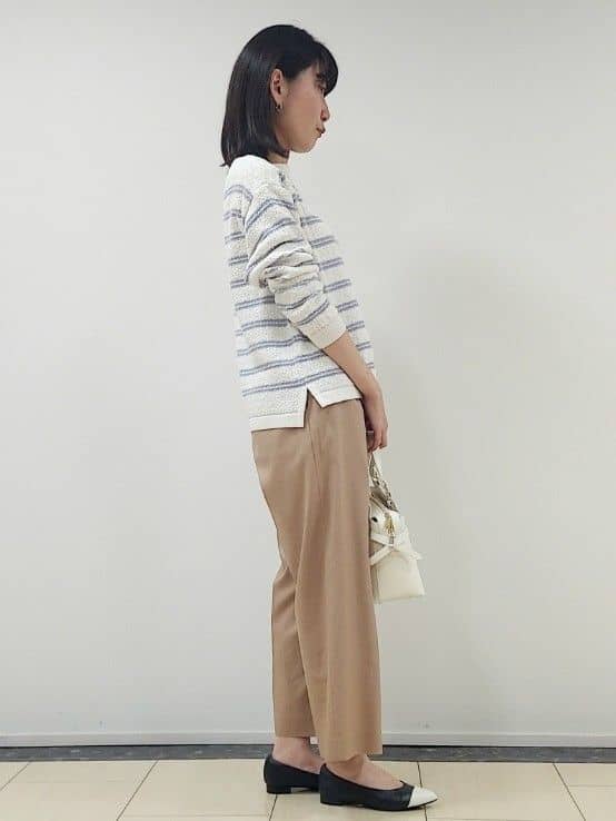 saiさんの「Reflect｜◆ボートネックボーダーニット」を使ったコーディネート
