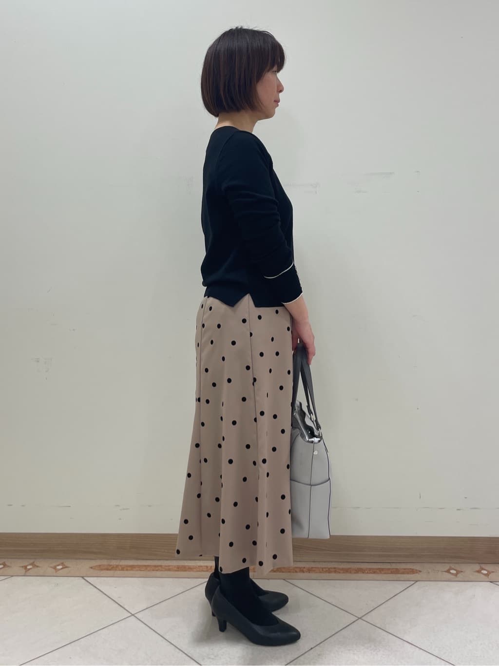 hanaさんの「Reflect｜◆ドットプリントフレアスカート」を使ったコーディネート
