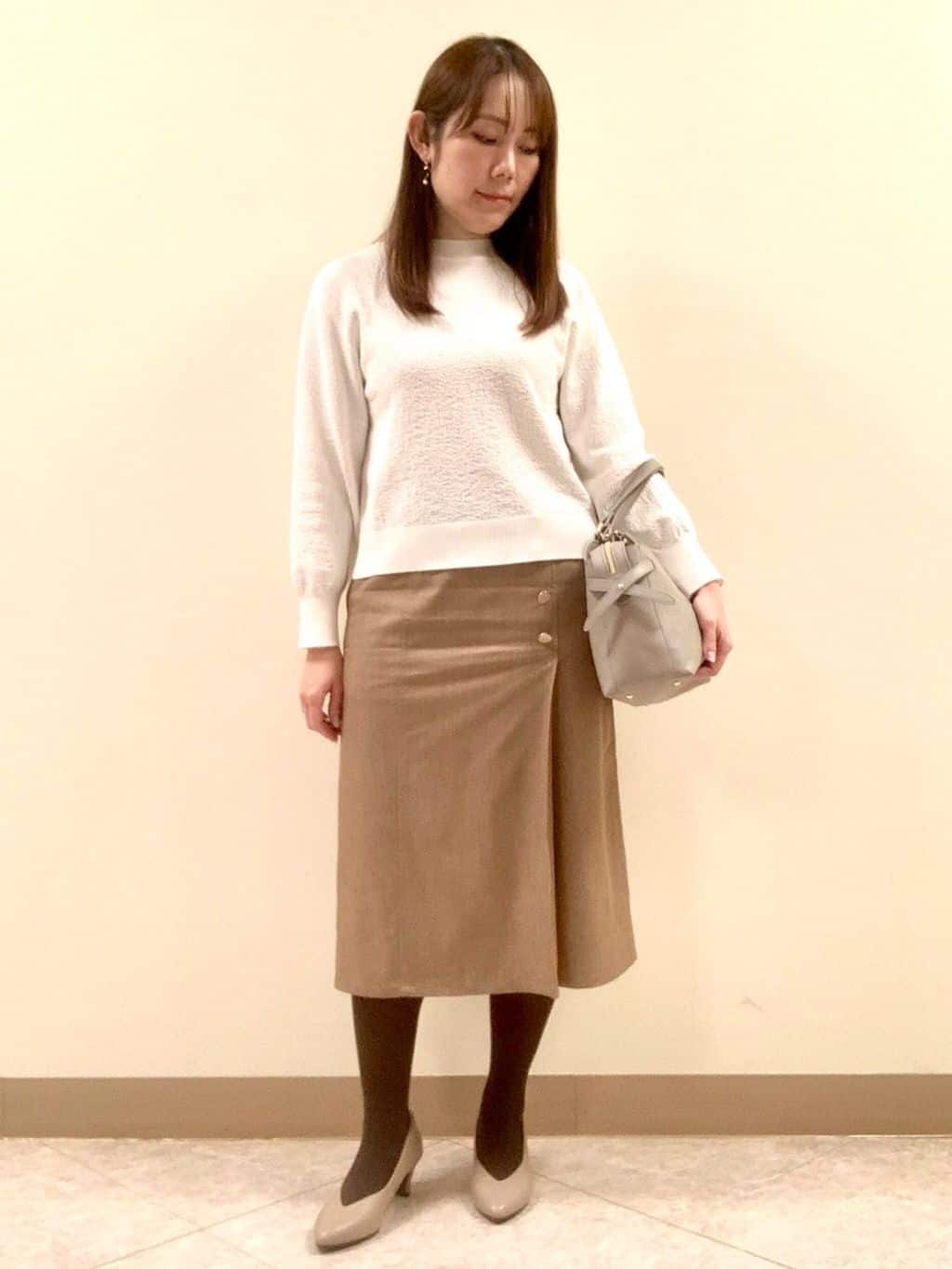 shimoさんの「Reflect｜◆プチハイネックジャカードニット」を使ったコーディネート