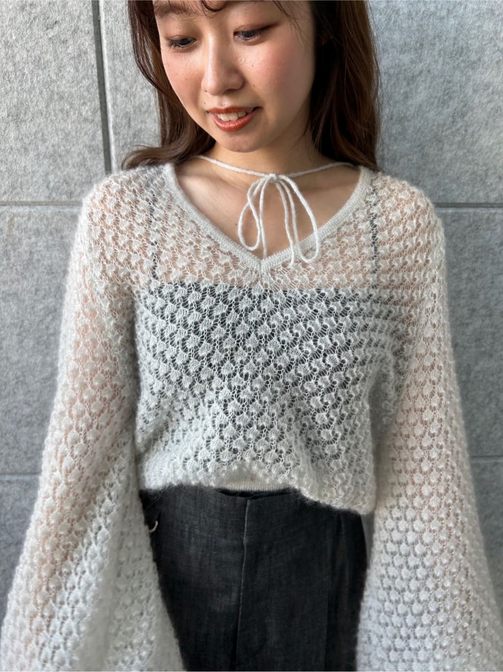 ishikawaさんの「CODE A｜2way sheer mohair pullover」を使ったコーディネート