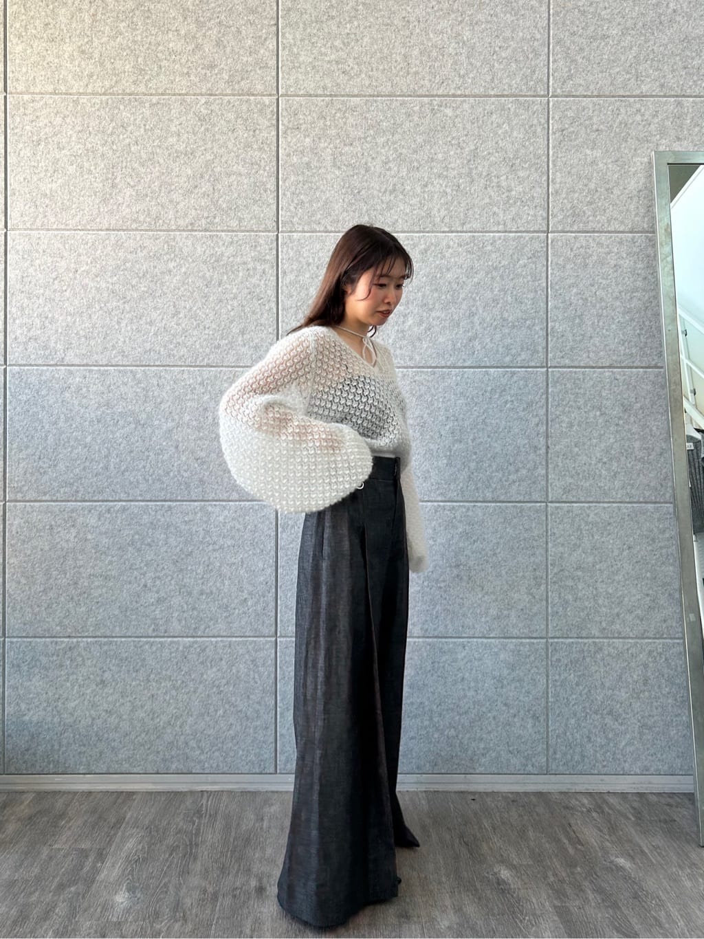 ishikawaさんの「CODE A｜2way sheer mohair pullover」を使ったコーディネート