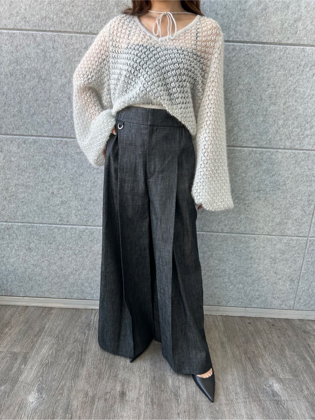 ishikawaさんの「CODE A｜2way sheer mohair pullover」を使ったコーディネート