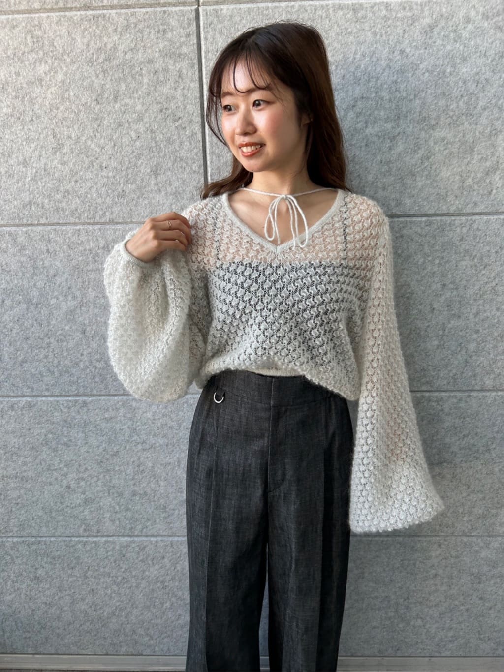 ishikawaさんの「CODE A｜2way sheer mohair pullover」を使ったコーディネート