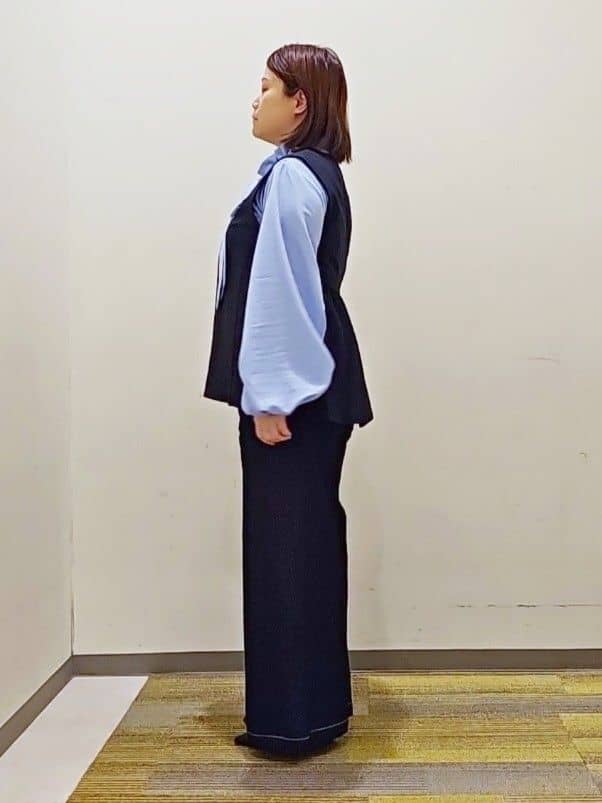 okayuさんの「THE SHOP TK｜◆【汚れ＆シワが付きにくい/セレモニー/通勤】ダブルクロスジレ/洗濯機OK」を使ったコーディネート